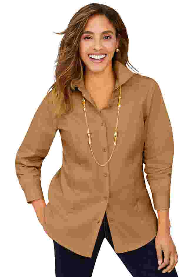 Wrinkle-Free Stretch Poplin Shirt image number 0