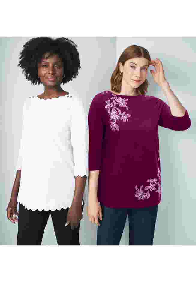 Scallop Boatneck Tunic image number 3