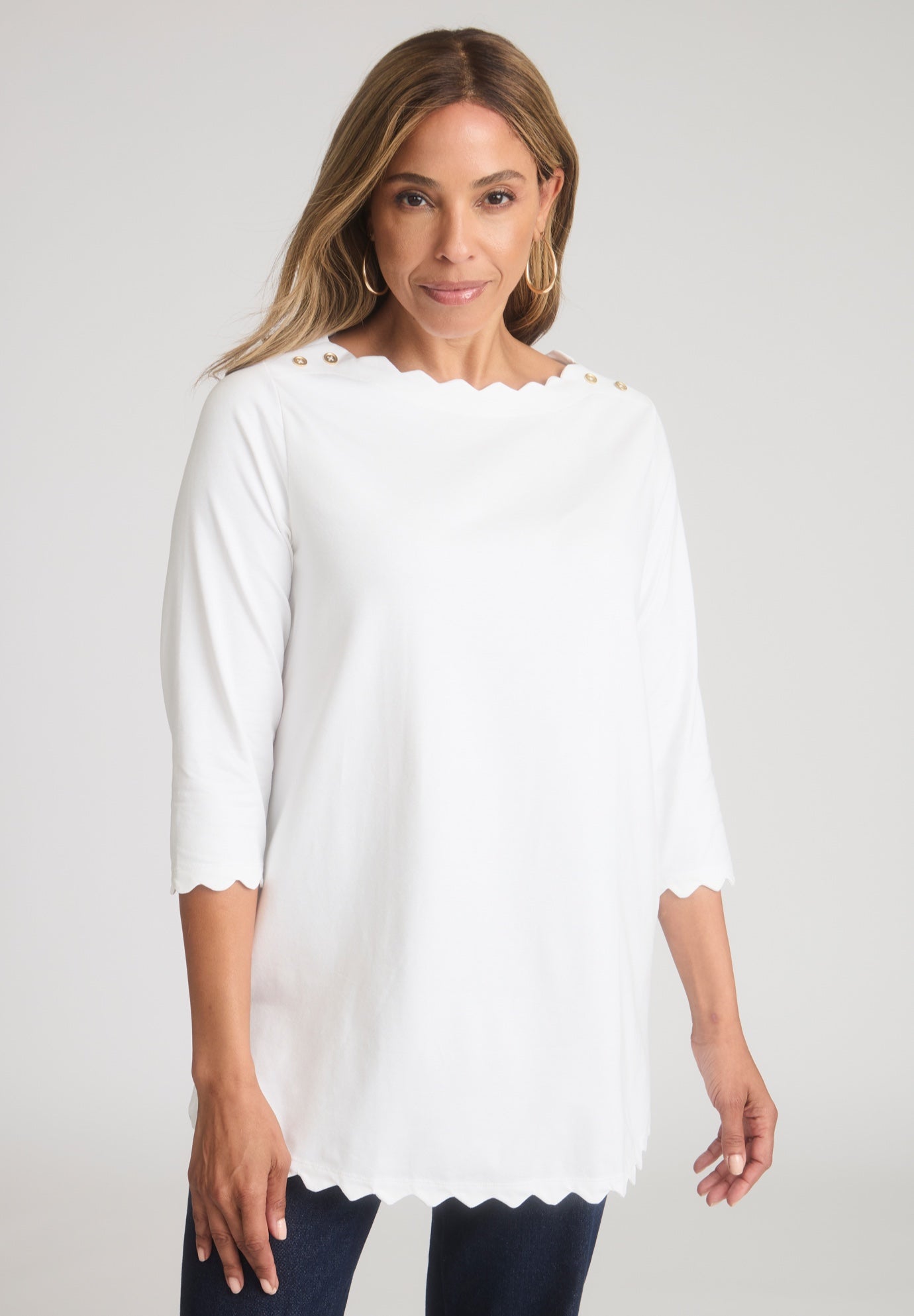 Scallop Boatneck Tunic image number 0