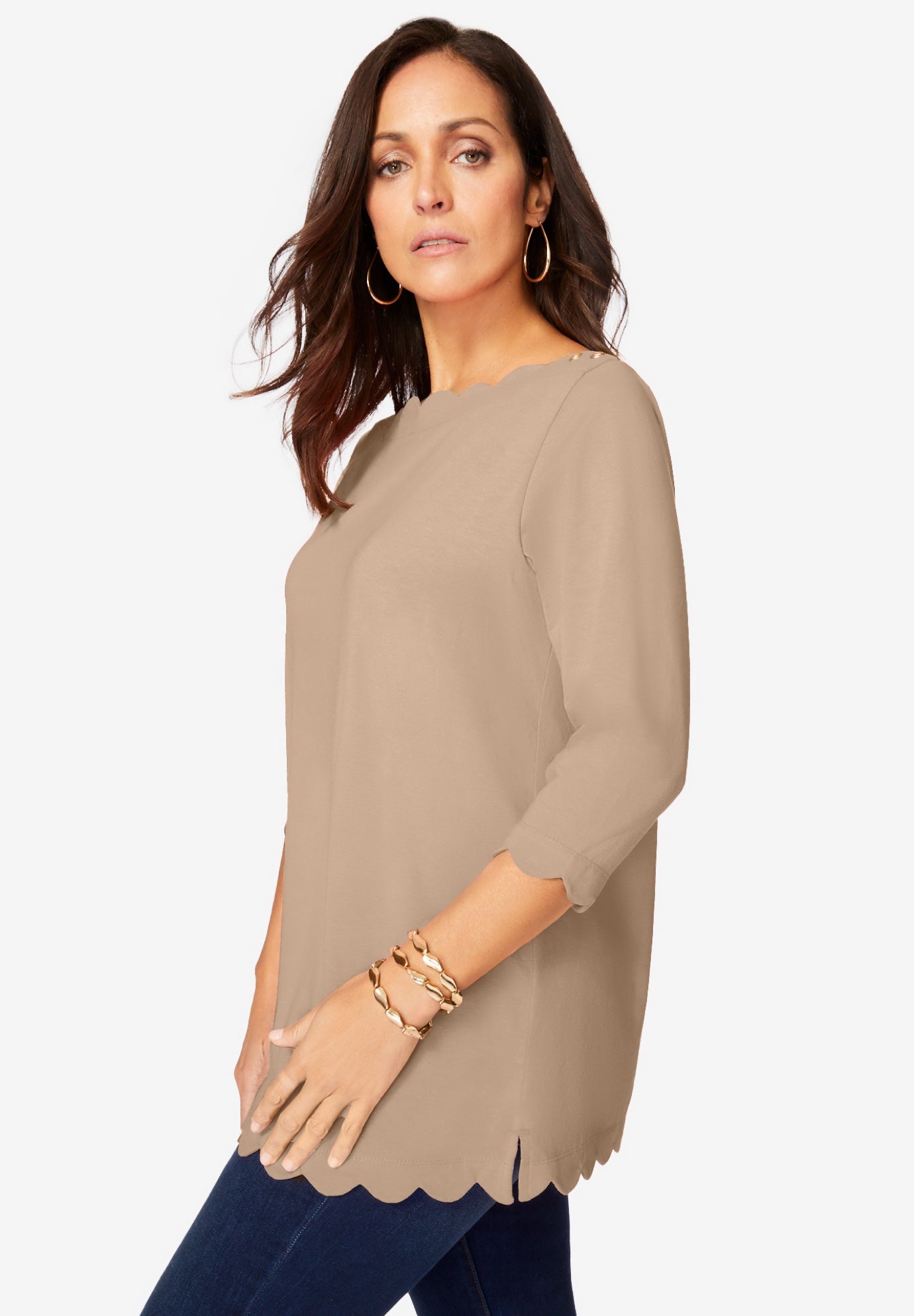 Scallop Boatneck Tunic image number 1