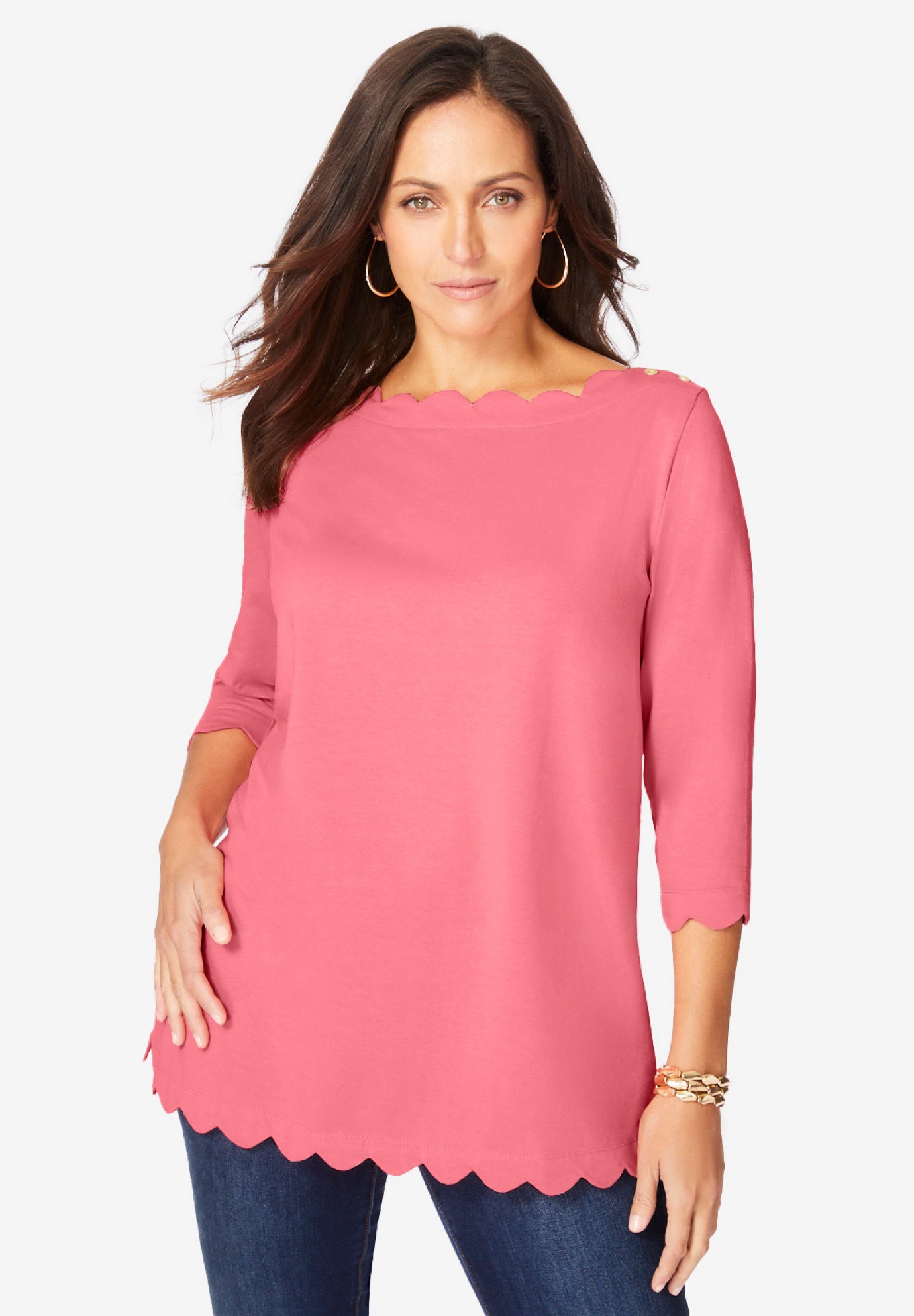 Scallop Boatneck Tunic image number 0