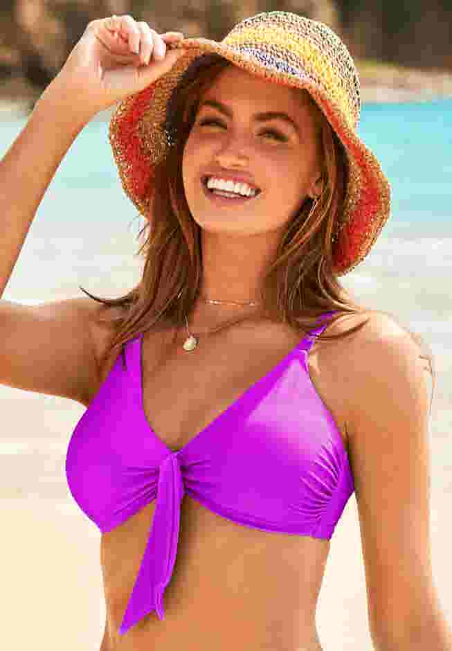 Mentor Tie Front Bikini Top image number 0