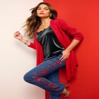 Plus Size Lightweight Handkerchief Hem Cardigan Sweater image number null