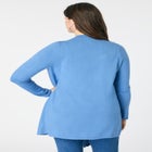 Plus Size Lightweight Handkerchief Hem Cardigan Sweater image number null