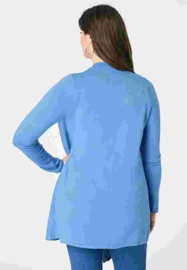 Fine Gauge Handkerchief Hem Cardigan Sweater image number 1