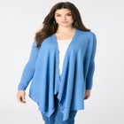 Plus Size Lightweight Handkerchief Hem Cardigan Sweater image number null