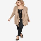 Plus Size Lightweight Handkerchief Hem Cardigan Sweater image number null