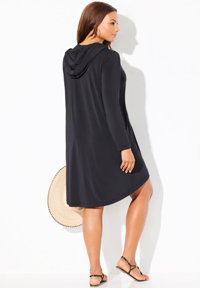 Pack & Go Wrinkle-Resistant Cover Up Hoodie Dress image number 1