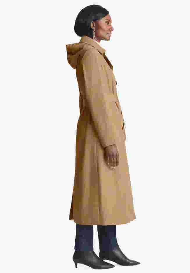 Double Breasted Long Trench Raincoat image number 2