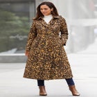 Double-Breasted Long Trench Raincoat image number null