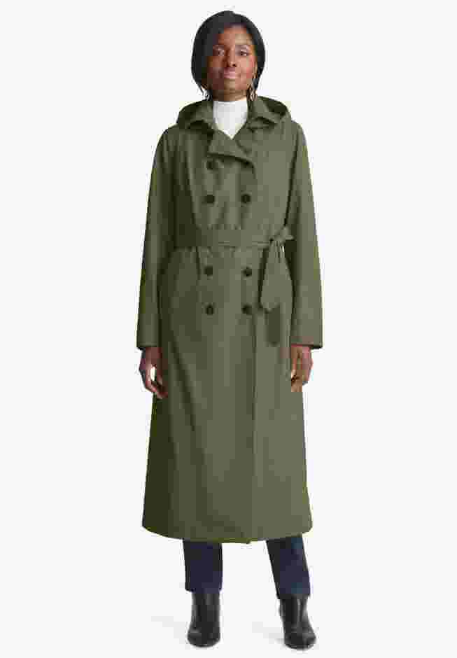 Double Breasted Long Trench Raincoat image number 0