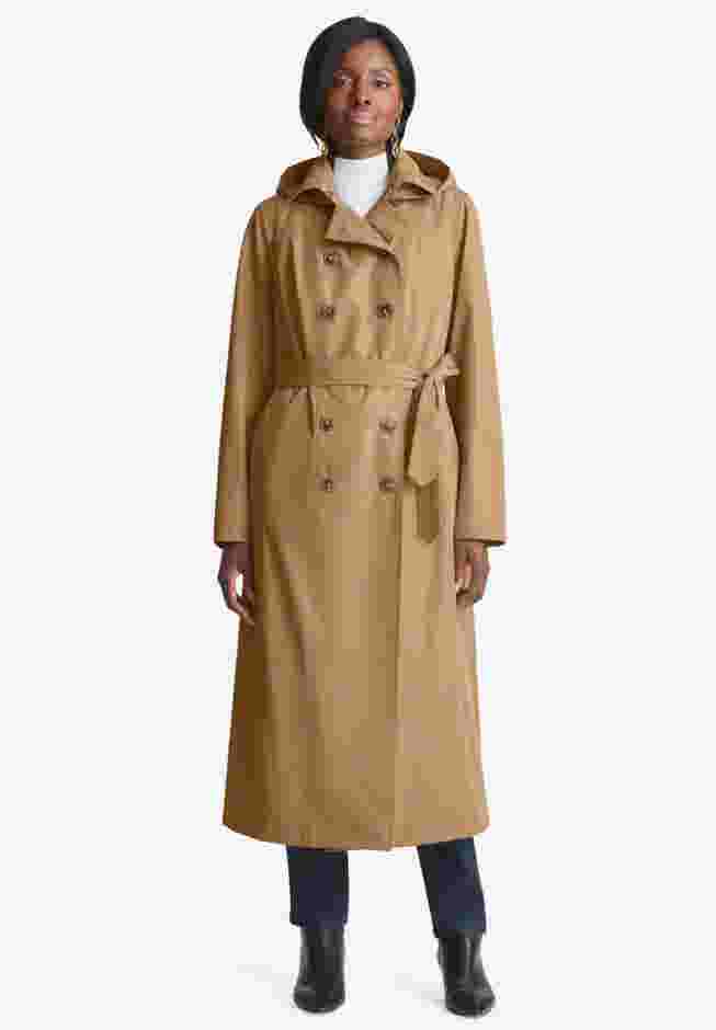 Double Breasted Long Trench Raincoat image number 0
