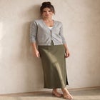 V-Neck Button Front 100% Cotton Everyday Cardigan image number null