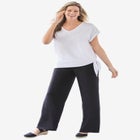 Pull-On Elastic Waist Soft Pants image number null