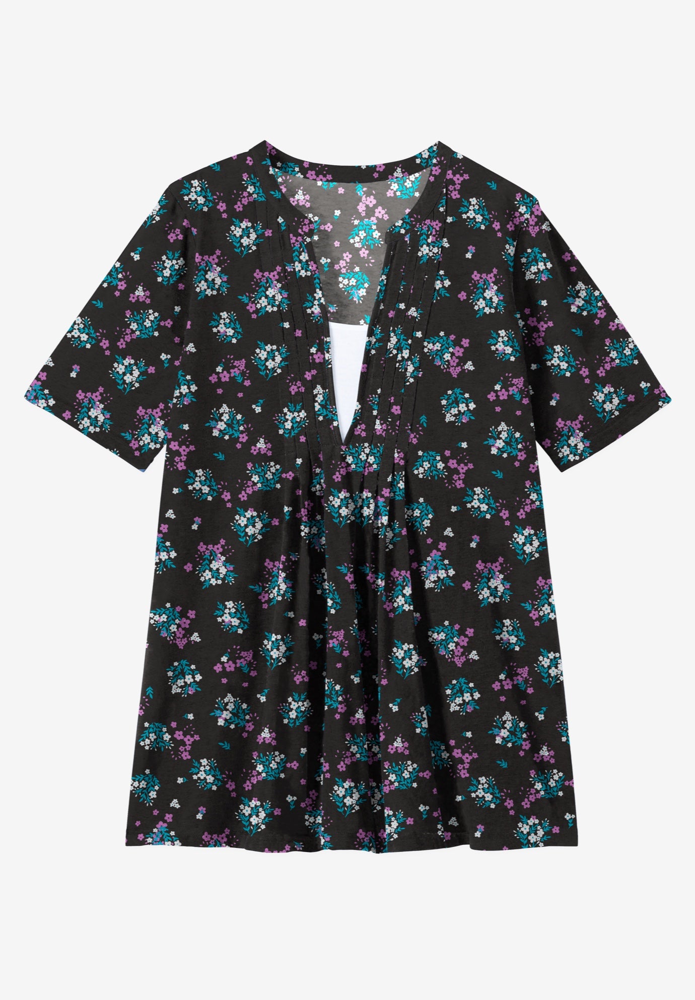 7-Day Layer-Look Elbow-Sleeve Tee image number 5