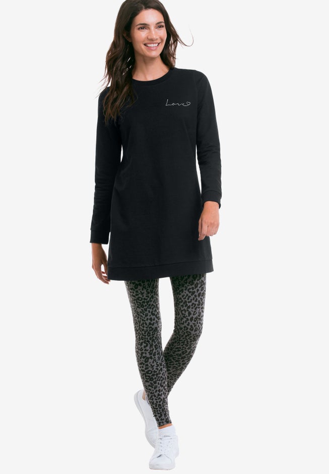 French Terry Love Tunic Sweatshirt image number 2