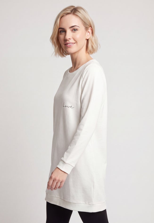 French Terry Love Tunic Sweatshirt image number 2