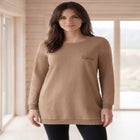 French Terry Love Tunic Sweatshirt image number null