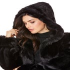 Plus Size Hooded Faux Fur Coat image number null