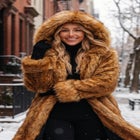 Plus Size Hooded Faux Fur Coat image number 5
