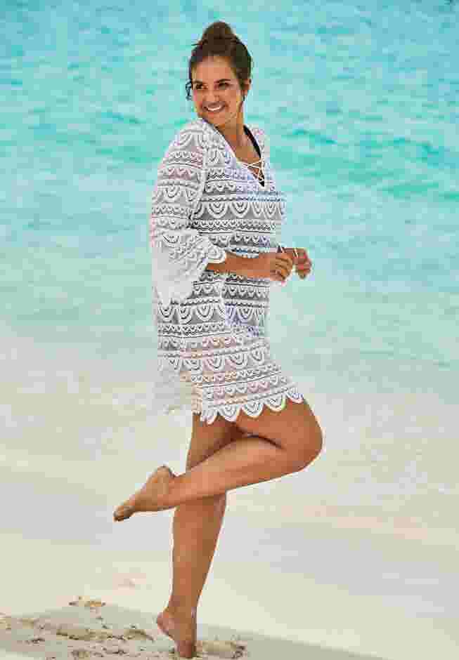 Scallop Lace Cover Up  image number 2