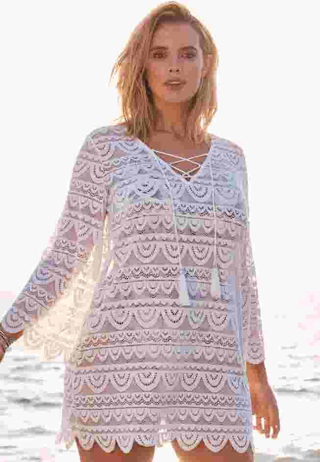 Scallop Lace Cover Up  image number 0