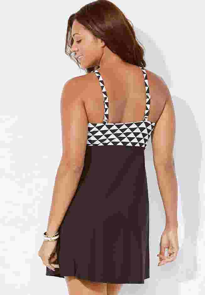 Macrame High Neck Swimdress image number 1