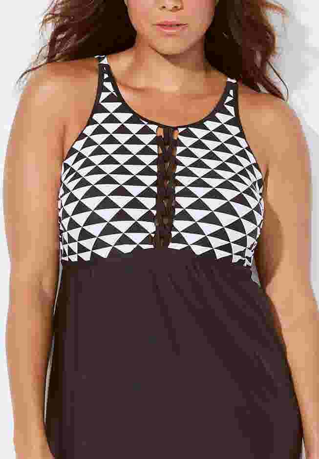 Macrame High Neck Swimdress image number 3