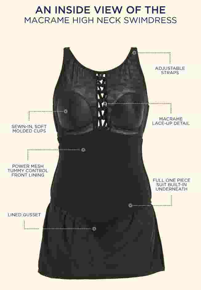 Macrame High Neck Swimdress image number 4