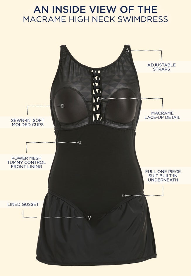 Macrame High Neck Swimdress image number 4