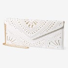 Faux Leather Laser Cut Clutch image number null