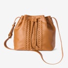 Braided-Detail Crossbody Bucket Bag image number null