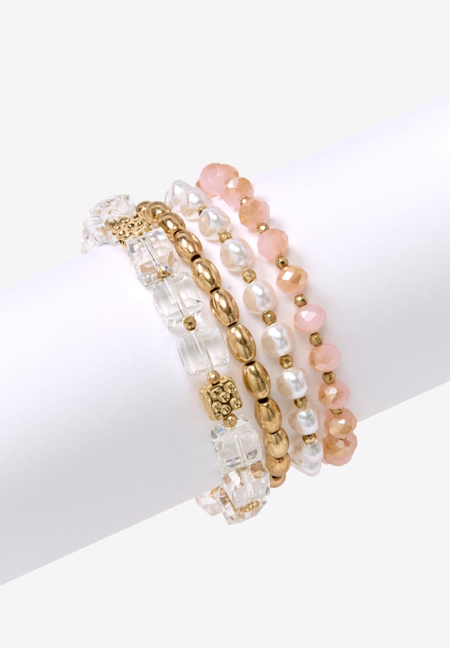 Beaded Stretch Bracelet Set image number null