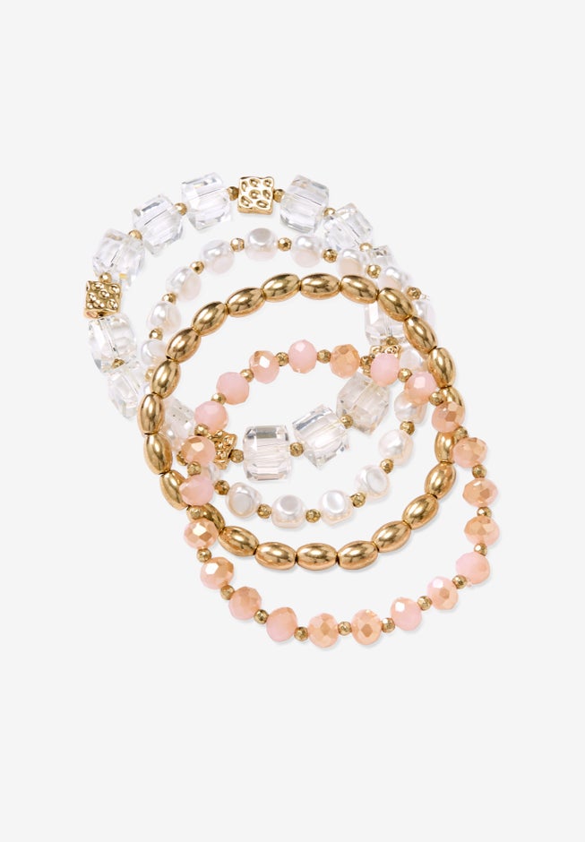 Beaded Stretch Bracelet Set image number null