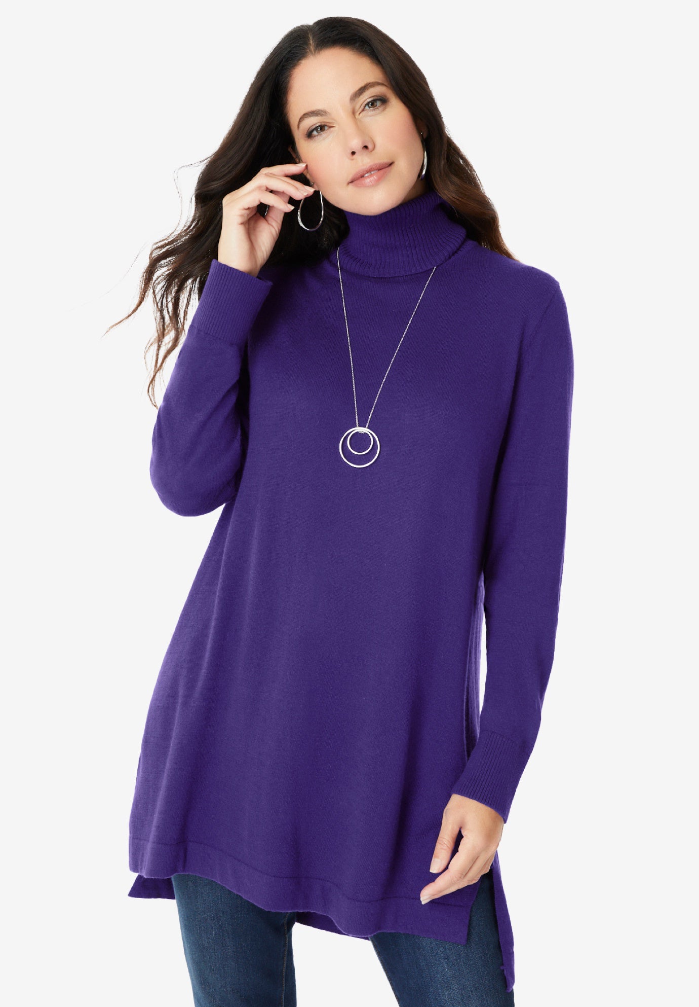 Plus Size CashMORE Turtleneck Sweater image number 2