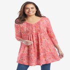 V-Neck Pintucked Tunic image number null
