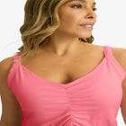 Stretch Cotton Shirred Tank image number null