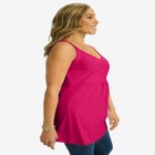 Stretch Cotton Shirred Tank image number null