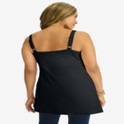 Stretch Cotton Shirred Tank image number null