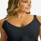 Stretch Cotton Shirred Tank image number null