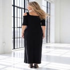 Plus Size Cold Shoulder Maxi Dress image number null