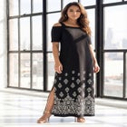 Plus Size Cold Shoulder Maxi Dress image number null