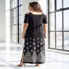 Plus Size Cold Shoulder Maxi Dress image number null