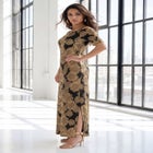Plus Size Cold Shoulder Maxi Dress image number null