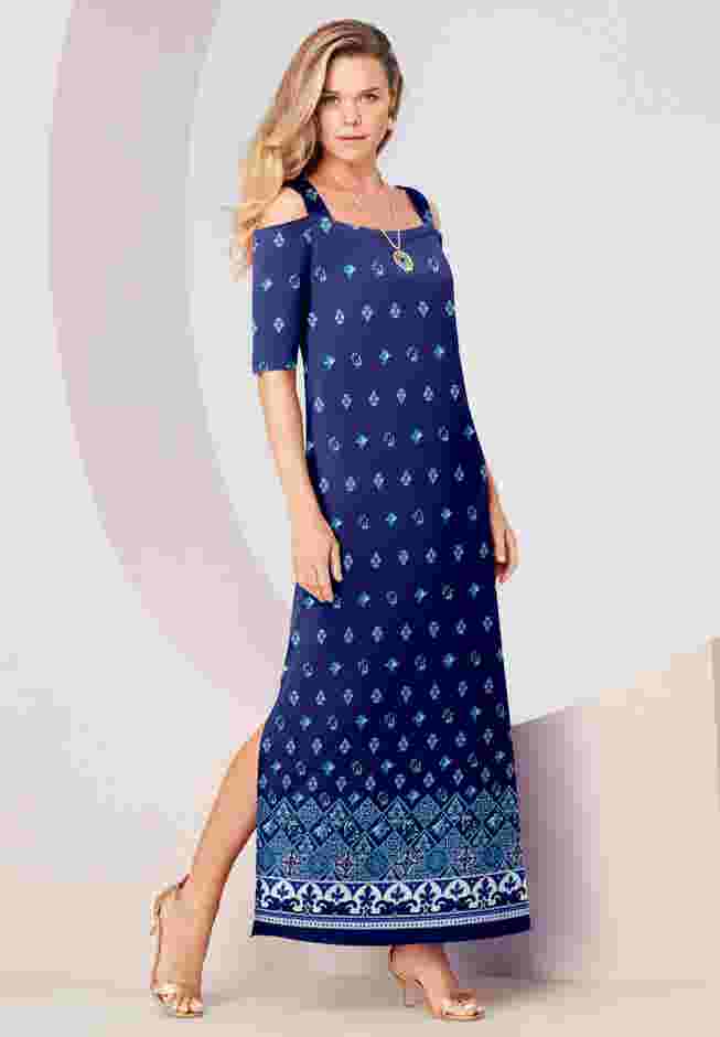 Ultrasmooth Cold Shoulder Maxi Dress image number 0