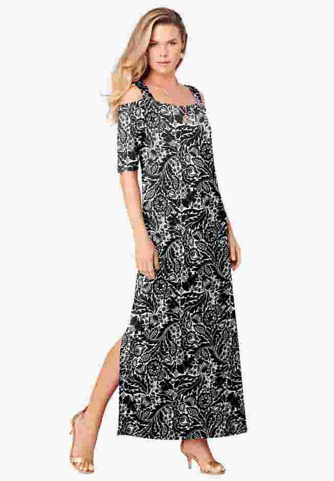 Ultrasmooth Cold Shoulder Maxi Dress image number 0