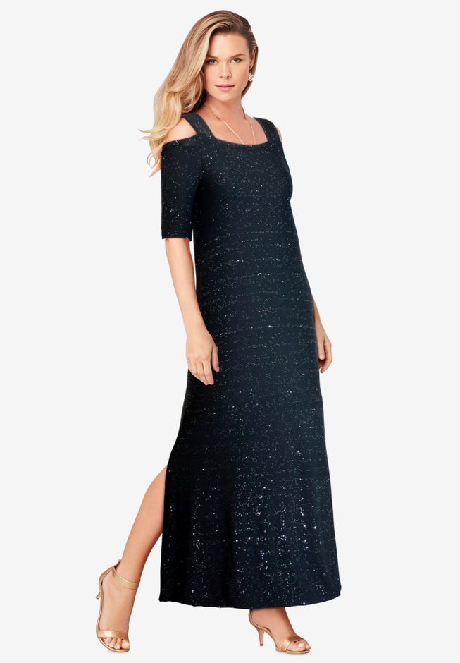 Plus Size Cold Shoulder Maxi Dress image number 0