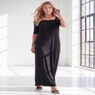 Plus Size Cold Shoulder Maxi Dress image number null