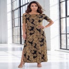 Plus Size Cold Shoulder Maxi Dress image number null