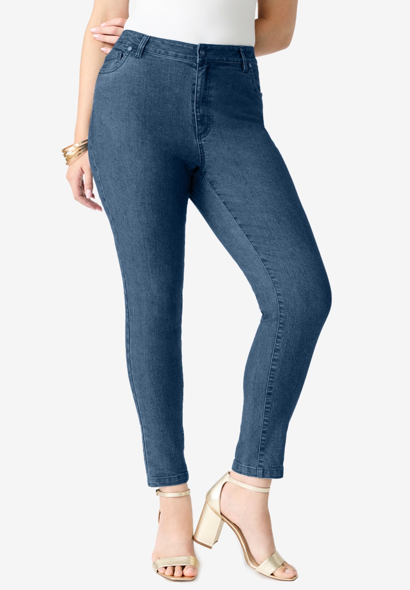 Plus Size Classic Stretch Slim Jean image number 1